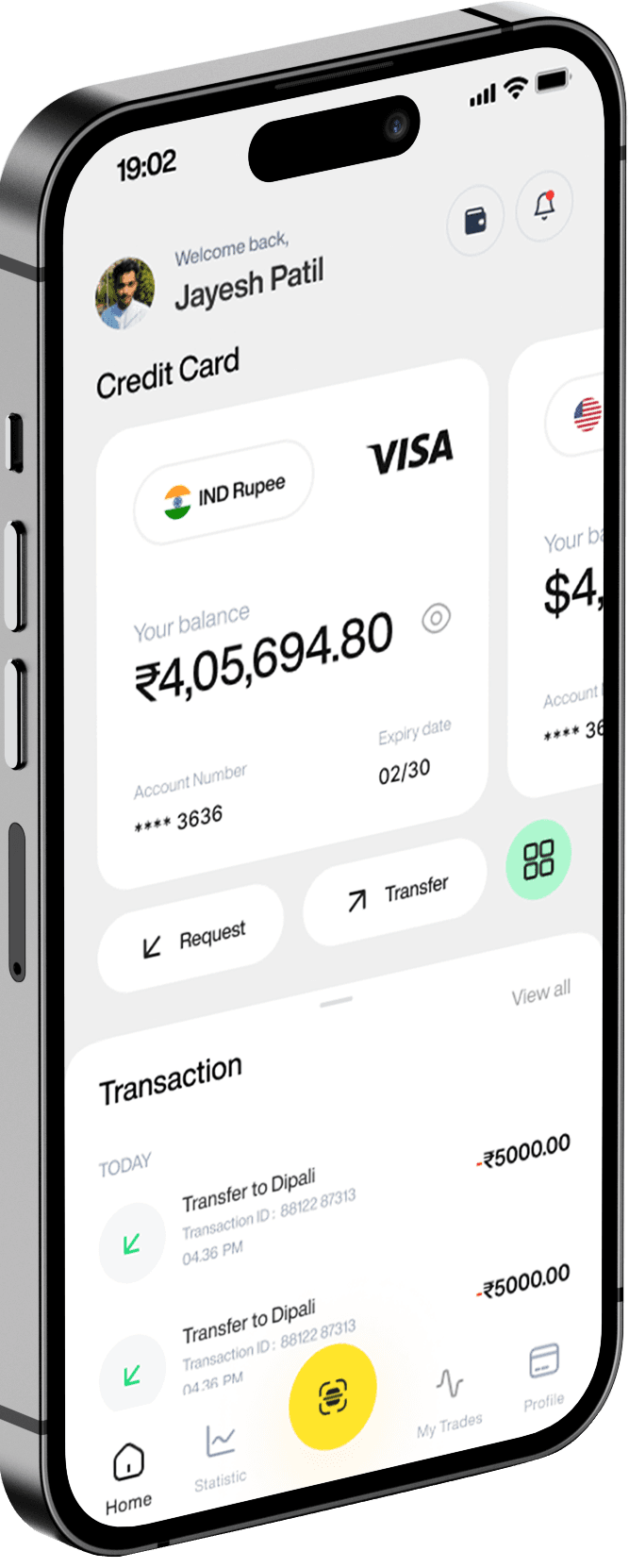 Finzo App in an IPhone.